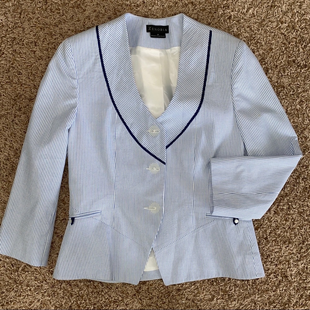Zenobia Seersucker Blazer